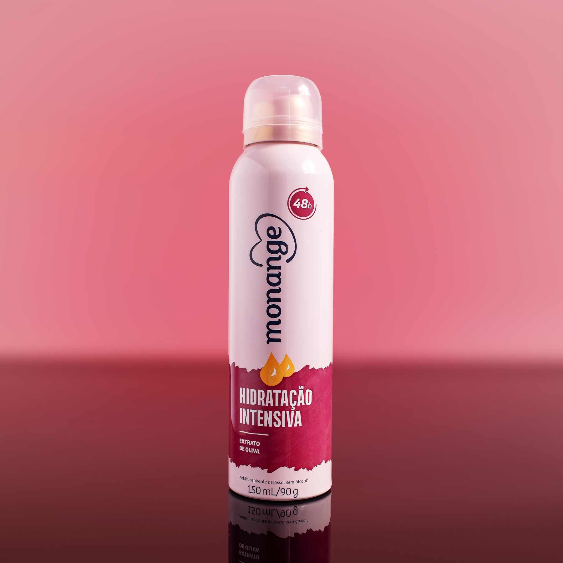 Monange aerosol with antiperspirant wording on its front
